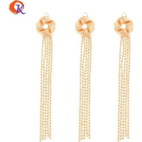 Cordial Design 20Pcs 11*67MM Jewelry Accessories/Hand Made/Charms/Genuine Gold Plating/Tassel Shape/DIY Making/Earring Findings