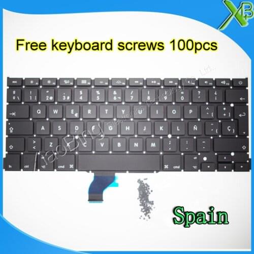 Brand New For 2013-2015 Years MacBook Pro Retina 13.3" A1502 SP Spanish keyboard+100pcs keyboard screws