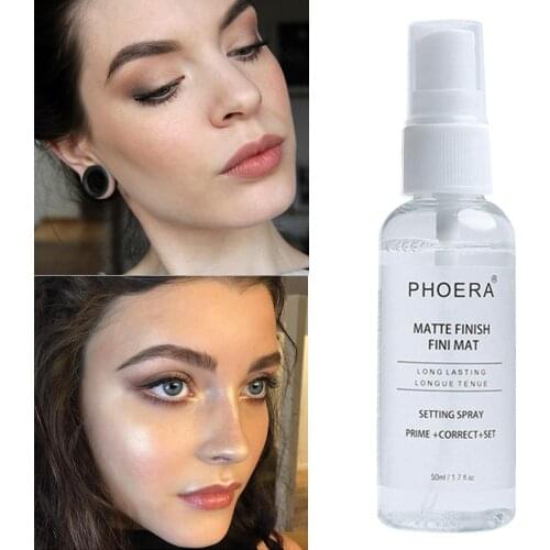 PHOERA 50ml Spray Primer Makeup Base Matte Cosmetic Oil Control Long Lasting Face Make Up Foundation TSLM1