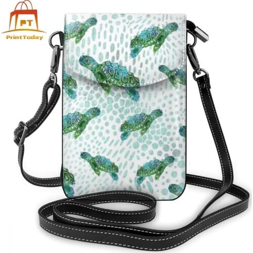 Turtle Shoulder Bag Turtle Leather Bag Pattern Multi Function Women Bags Crossbody Womens Student Small Purse