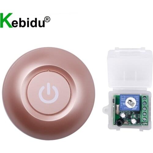 Universal 433Mhz Wireless remote switch DC 12V 1CH relay Receiver Module Switch RF Transmitter Lock Remote Control Room Lights