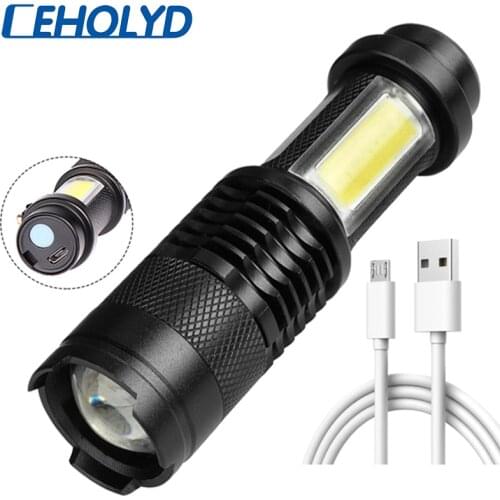 Built in Battery Adjustable Zoomable Light 10w Mini Led Flashlight Lantern Torch Aluminum 2000lm Sport Bulbs XP-GQ5