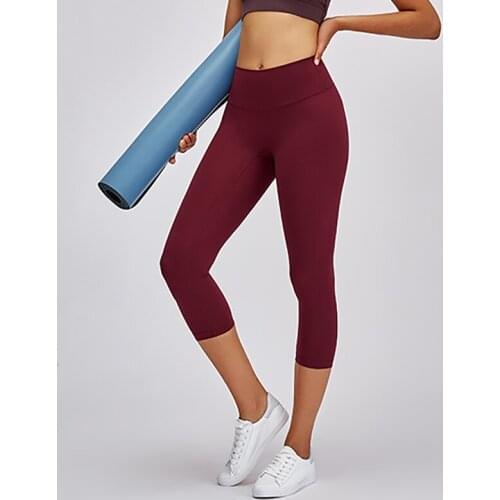 Heyyoga Women No Camel Toe High Waist Sport Workout Cropped Pants Leggings Classic 3.0 Naked-feel Yoga Fitness Capri Pants