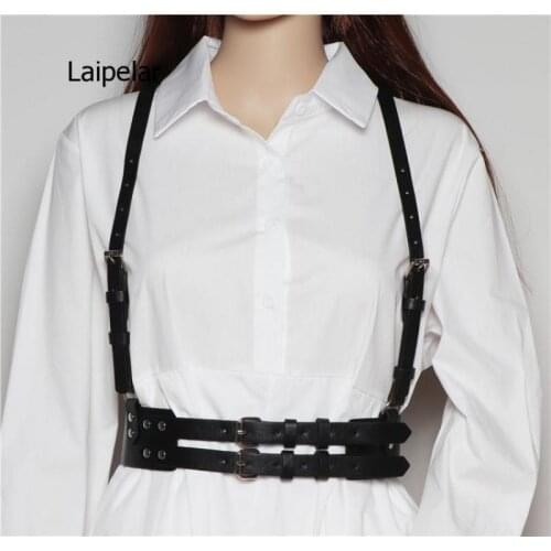 2021 New Spring Autumn Black Pu Leather Loose Cross Bandage Split Joint Loose Long Strap Belt Women Fashion Tide
