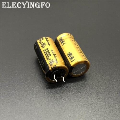 5pcs/20pcs 3300uF 16V 3300uF NICHICON FW Series 12.5x25mm 16V3300uF HiFi DIY Audio Capacitor