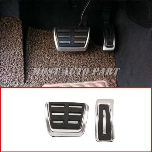Aluminum AT Foot Pedal Gas Fuel Brake Pedal For Porsche Macan 2018-2019 2pcs Car Decoration Car Accesories Interior