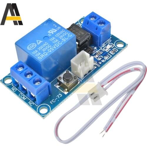 DC 5V 12V 1-channel Latching Relay Module With Touch Bistable Switch One-key Start-stop Self-locking Relay MCU Double Control
