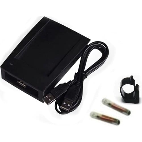 EM4305 FDX-B writer 125-134.2KHZ ISO 11784/85 card writer-reader, animal chip write code copier, burn code machine, +2 tags