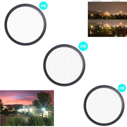 DSLR Camera Lens Filter Star 4 6 8 line 37 40.5 43 46 49 52 55 58 62 67 72 77 mm for Nikon Canon Sony Fujifim Olympus Panasonic