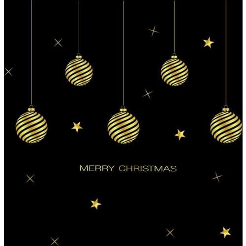 Hot Sale Snoeflake reindeer Glueless Static Stickers Gold Christmas show Window Stickers wallpaper Xmas Christmas Decor