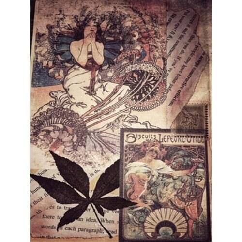 50 Sheet Alphonse Maria Muchas Song Series Decoration Sticker Diy Ablum Diary Scrapbooking Stickers Label Stationery