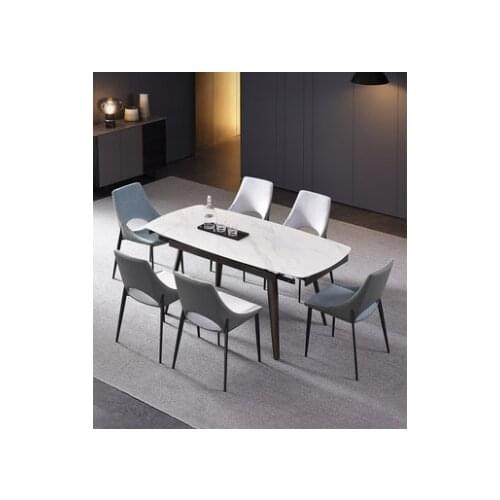 Italian imported rock plate dining table 2020 new modern luxury Italian minimalist extensible dining table