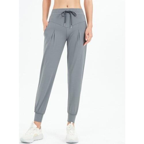 Leisure Anti-sweat Waist Drawstring Fitness Sports Pants Workout Yoga Women Loose Joggers Running Gym Pocket Sweatpants 3XL
