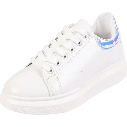 2021Spring Womens New Fashion Comfortable Student Pplatform Casual Shoes Non-Slip Light Flat white Shoes