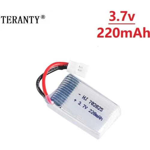 3.7V 220mAh Lipo Battery for 3.7v Rechargeable battery for X4 X11 X13 RC Drone Quadcopter Spare Parts 702025