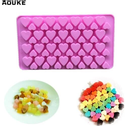 3D Loving Heart Shape Ice Cubes Silicone Mold Chocolate Cake Molds Candy Soap Mould Fondant Cake Decoration DIY Baking Tools