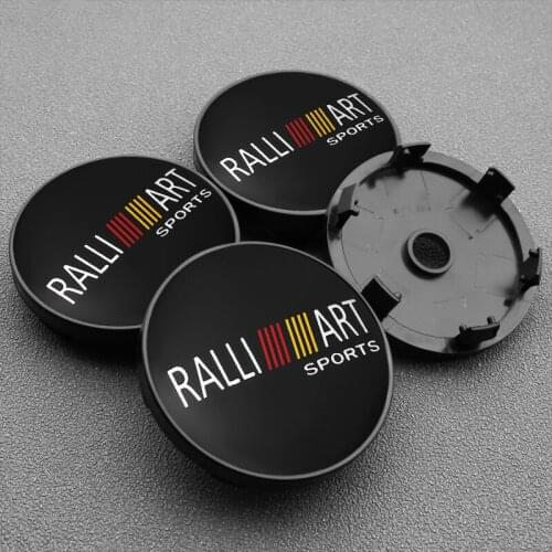 4PCS 60MM Car Wheel Center Hub Caps 56MM Emblem Sticker Decal For Mitsubishi RalliArt Lancer Outlander Ralli Art 10 Asx etc