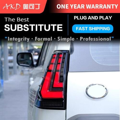 AKD Car Styling taillight for Prado Rear Taillights For LAND CRUISER PRADO 2018 2019 2020 LED Taillight assembly