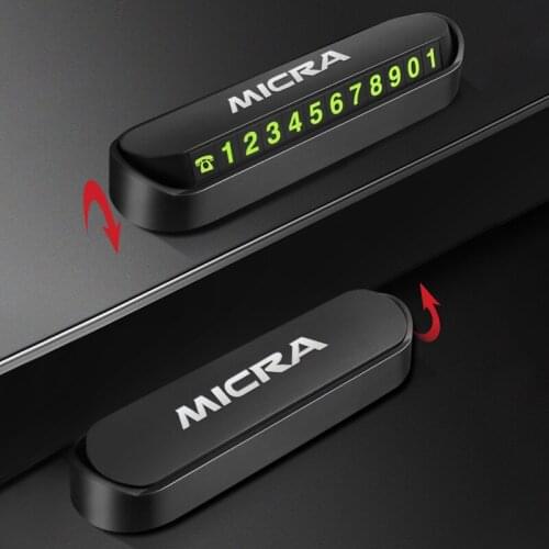Car Temporary Stop Sign Parking Card Telephone Number Card Plate for Nissan Micra K11 K12 K13 K14 Car-Styling Accessories