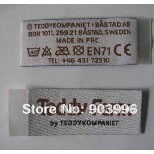 Free shipping customized clothing labels,OEM woven cloth main label,garment/underwear labels/woven labels/logo