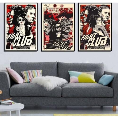 Fight Club Pulp Fiction Vintage Movie Film Collection Poster And Prints Art Painting Wall Pictures For Living Room Home Decor