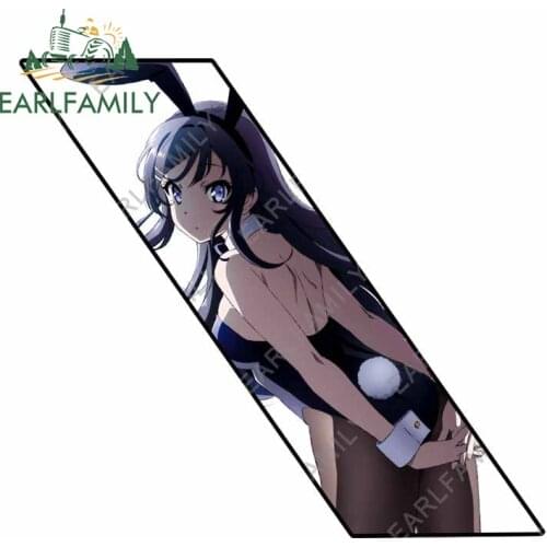 EARLFAMILY 13cm x 11.8cm for Mai Sakurajima Slap Car Stickers Graffiti Vinyl Car Wrap Decal Waterproof Windshield Campervan