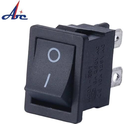 Red Lamp 220Vac 12Vdc Car Rocker Switch 2 Position ON OFF Switch with 4Pins Terminals