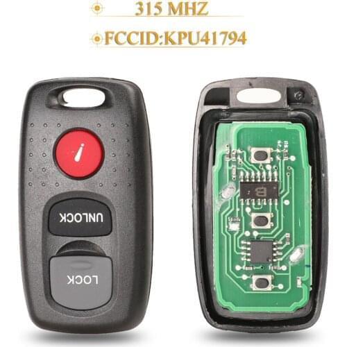 Kutery 10pcs/lot 3 Buttons Smart Remote Car Key Keyless Case Fob 315Mhz KPU41794 For MAZDA 3 6 MPV Protege