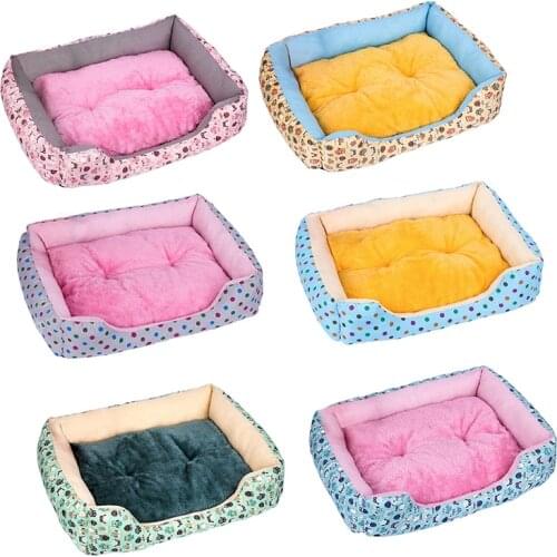 Dog Bed Mat Kennel Soft Dog Pad Puppy Lounger Pet Supplies Cat Nest For Small Medium Dogs Winter Warm Plush Pet Bed House