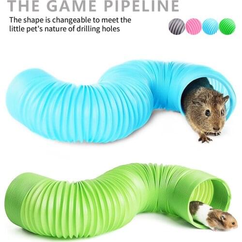 Small Pet Fun Tunnel Collapsible Play Tunnel Exercise Tubes for Rabbit Ferret Guinea Pig Hamster Rat Funny Toys Pets Products