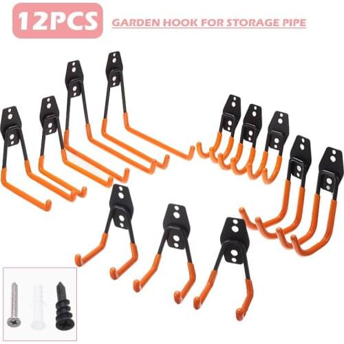 Metal Hooks Wall Mount Garage Bike Hanger Hook Heavy Duty Kitchen Storage Tools Garden Organizer Hooks