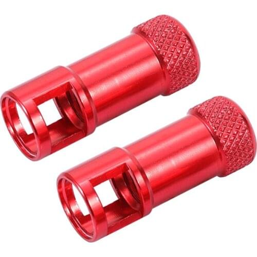 2 Pieces Multifunctional Aluminum Alloy Mountain Bike Presta Valve Cap / Road Bicycle Valve Core Removing Tool