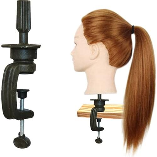 Long Hair Training Head Model Hairdressing Clamp Stand Dummy Practice Mannequin Hairdressing bracket true wig bracket head model