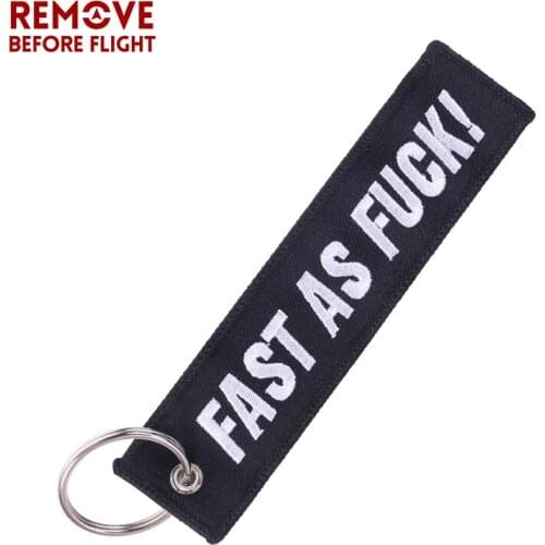 2018 Motorcycle Keychain New Jewelry Key Tags Wholesale Remove Before Flight Embroidery Cars Fashionable Key Chains Rings Parts