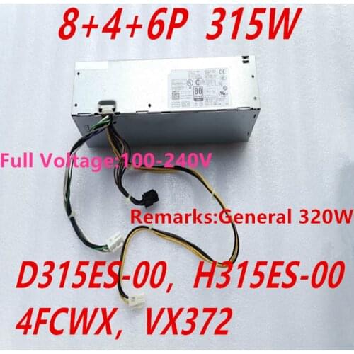 New PSU For Dell OptiPlex 3020 9020 XE2 T1700 SFF 315W Power Supply D315ES-00 H315ES-00 4FCWX VX372 AC320EM-01 L255AS-00