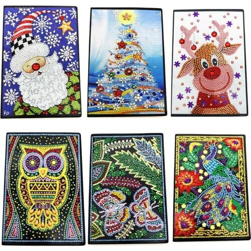 New DIY Christmas Diamond Painting Notebook Diary A5 Notebook Embroidery Diamond Cross Embroidery Craft Gift