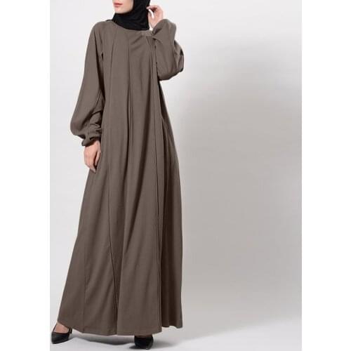 ZANZEA Women Casual Loose Abaya Caftan Gown Islamic Clothing Fashion Muslim Dress Long Kaftan Maxi Dress Abayas For Women Robe
