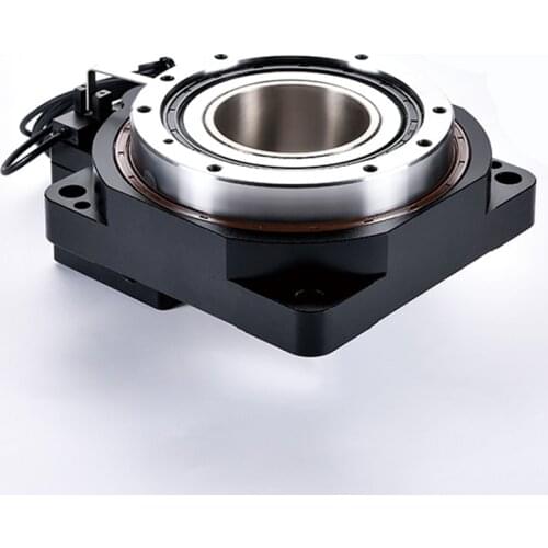 Electric turntable hollow rotating platform planetary gearbox reducer ratio 18:1 for 80mm 750W AC servo motor shaft 19mm THG200