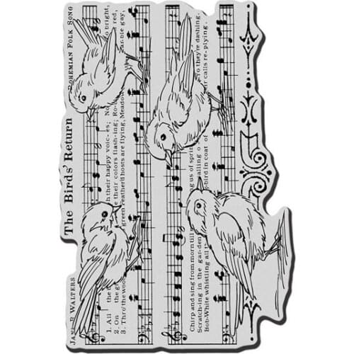 The Bird Return Background Transparent Clear Silicone Stamp/Seal for DIY scrapbooking/photo album Decorative clear stamp