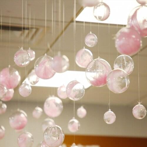 New Arrival 5 CM Dia Clear Plastic Christmas Ball Ornament Candy Gift Box For Baby Shower Wedding Decoration Supplies