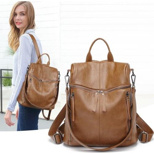 New shoulder bag fashion female backpack bag double shoulder wild female backpack multifunctional backpack travel large capacity
