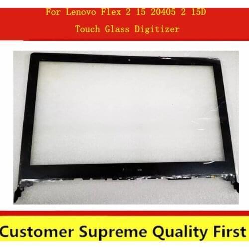 New 15.6" For Lenovo Flex 2 15 20405 2 15D 20377 Laptop Touch Panel Screen Digitizer Glass Sensor Lens Replacement with Frame