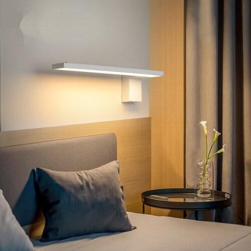 Modern rectangle LED white wall lamps bedroom bedside light aisle corridor living room bathroom mirror headlights sconces lights