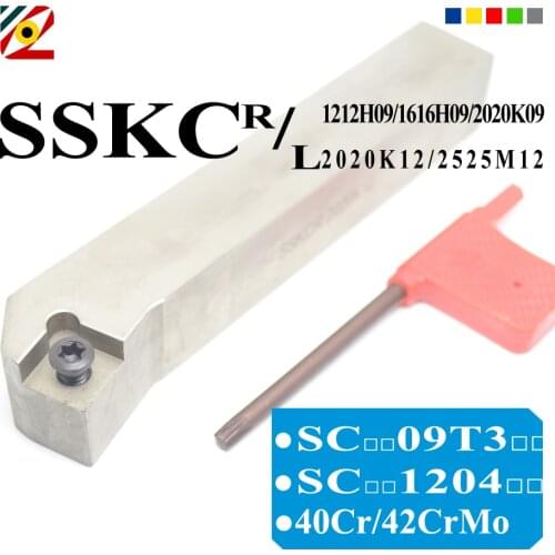 SSKCR1212H09 SSKCR1616H09 SSKCR2020K12 SSKCR2525M12 SSKCR SSKCL CNC External Lathe Cutter Turning Tool Holder SCMT09T304 Inserts