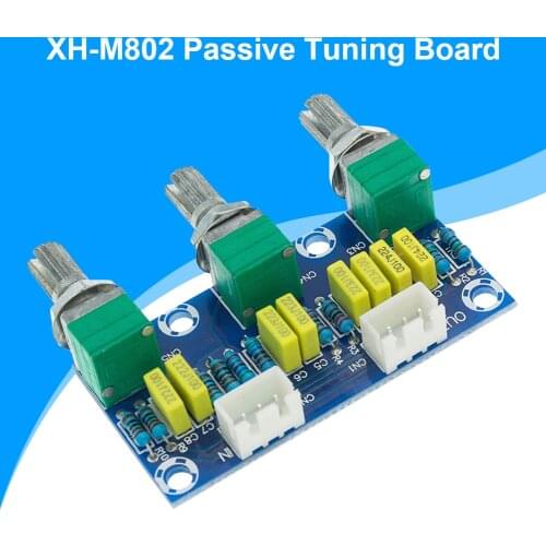 XH-M802 Passive Preamplifier Board HiFi Preamp Module with Treble Bass Tone Volume Control