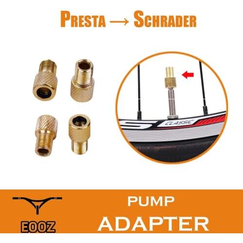 Bicycle Valve Adapter Air Pump Converter Adapter Presta to Schrader MTB Road Bike Tyre Tube Repair Tools * 4pcs