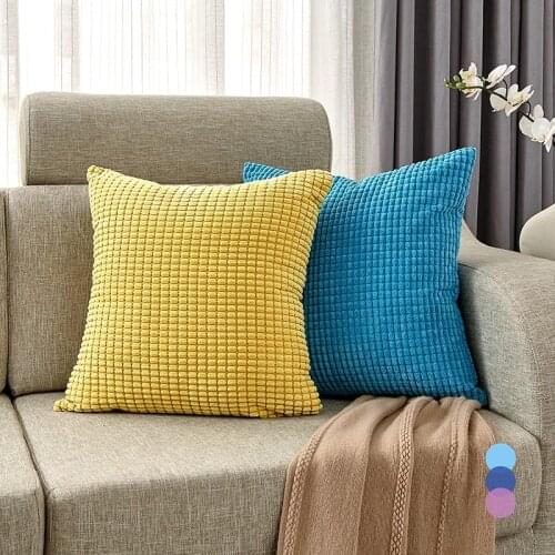 Velvet Cushion Cover 45x45cm Decorative Pillows Sofa Pillow Cover For Living Room Decoration Corduroy Kussenhoes Soft Home Decor