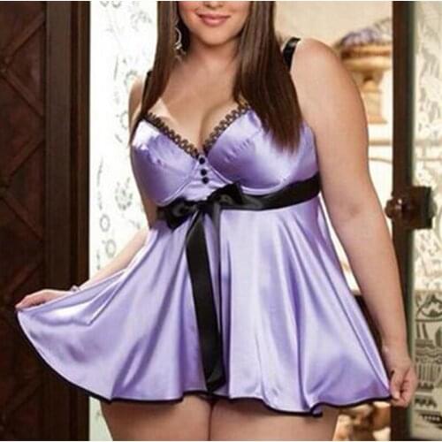 Sexy Lace 4 colors Women Mini Night Dress Robe Babydoll Underwear Nightwear + G-string Female Nightgown Sleepwear