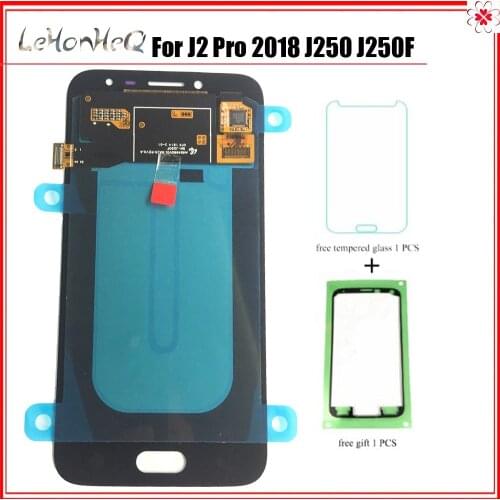 100% Original J250 Amoled LCD For Samsung Galaxy J2 pro 2018 J250 J250F LCD Display touch screen digitizer assembly