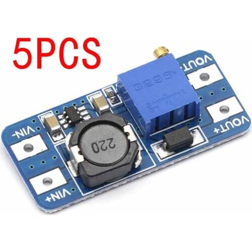 5PCS MT3608 DC-DC Step Up Converter Booster Power Supply Module Boost Step-up Board MAX output 28V 2A